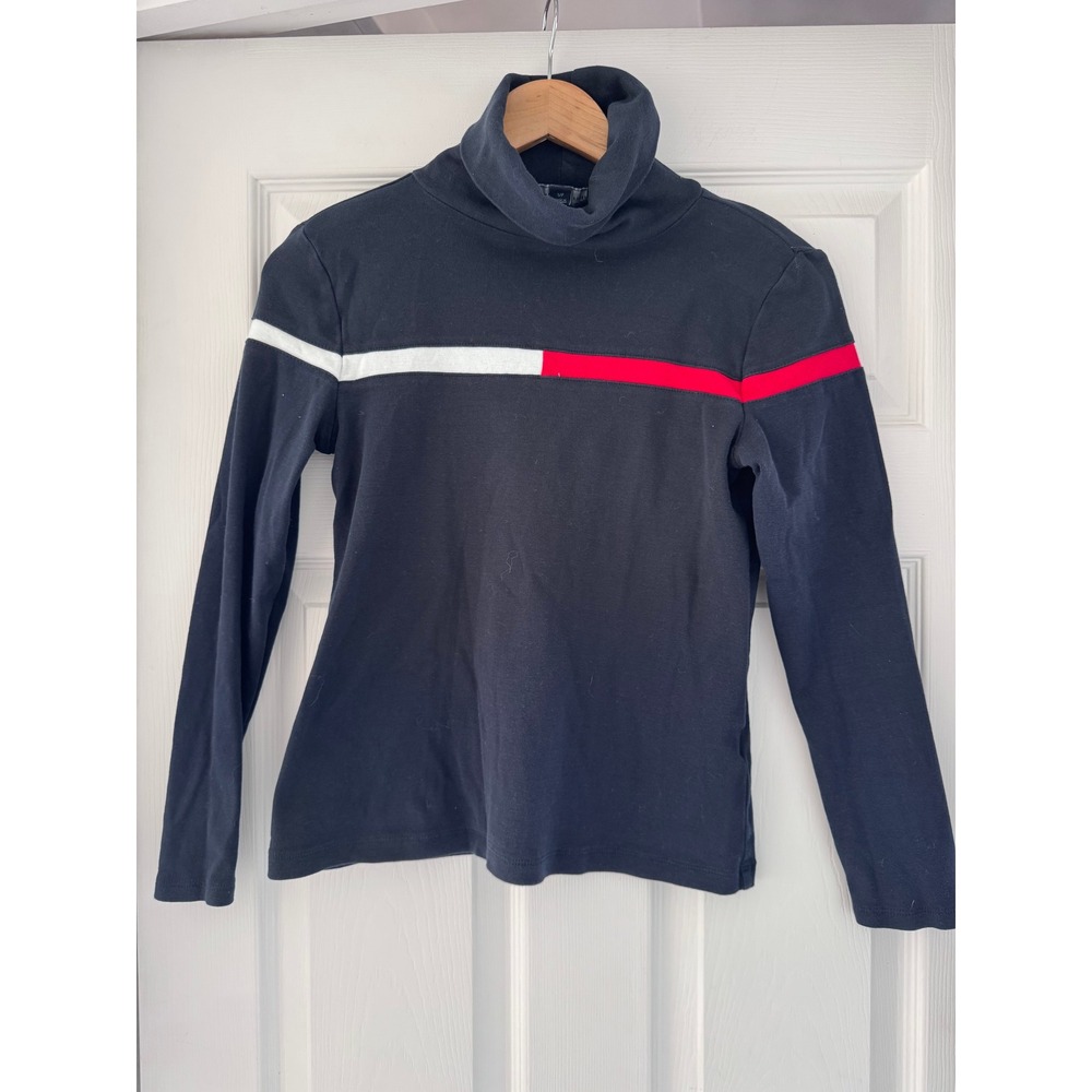 Tommy Hilfiger Y2K 2000s Navy‎ Turtleneck Long Sleeve Shirt